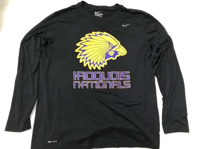 Nike Iroquois Nationals Team Issued Longsleeve T-Shirt XL Black