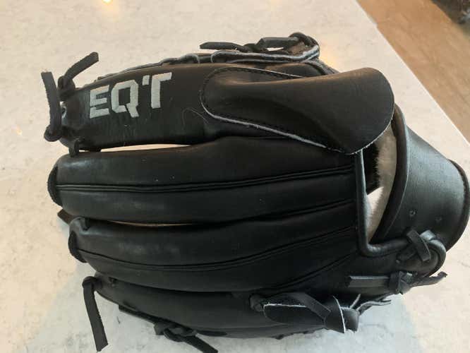 Black New High School/College Adidas Right Hand Throw Pitcher's EQT Baseball Glove 12"