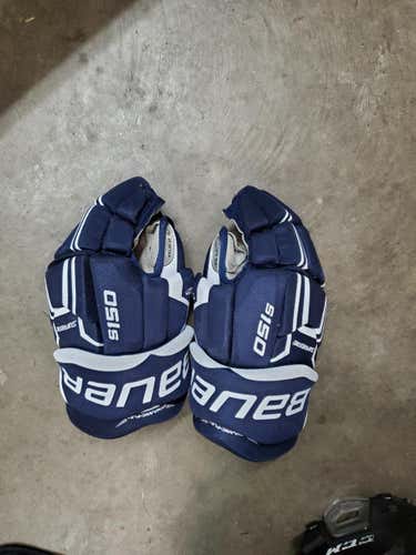 Blue Used Senior Bauer Supreme 150 Gloves 15"