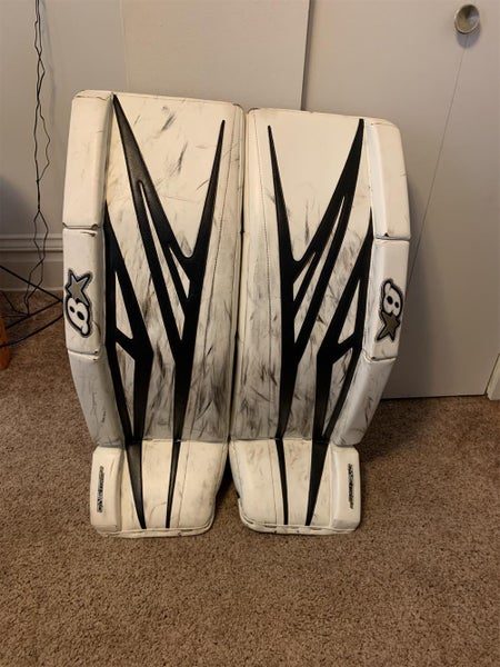 White Senior 36" Brian's GNETiK 8.0 Goalie Leg Pads