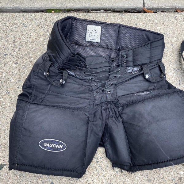 Black Intermediate Medium Vaughn Hockey Goalie Pants