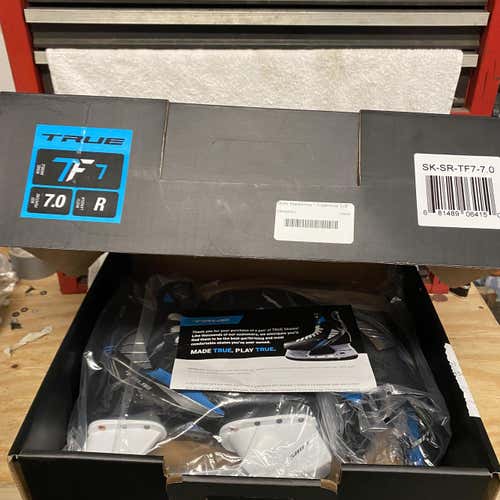 Senior True Stock Skate Regular Width  Size 7 Hockey Skates