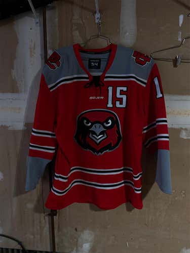 Red Unisex Size 54 Bauer Pro Stock Jersey