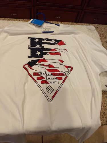 White Adult New XXL Columbia PFG Shirt