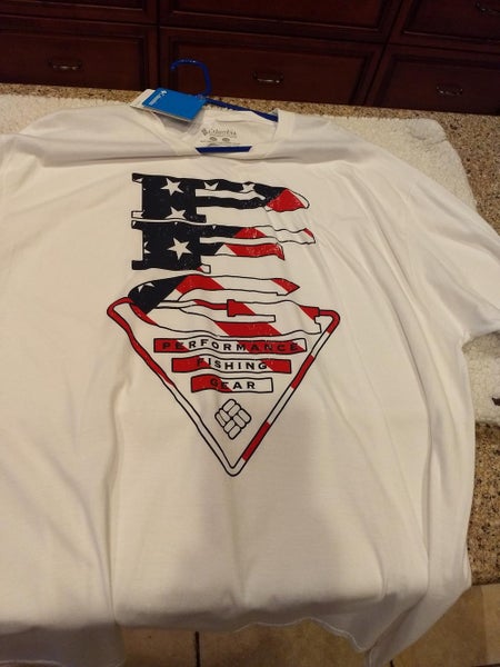 White Adult New XXL Columbia PFG Shirt