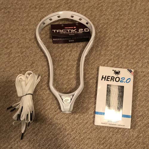 White New Attack & Midfield Unstrung Tactik 2.0 Head With Mesh And Strings