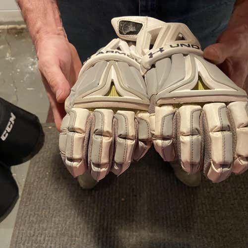 Gray Used Under Armour 12" Goalie Gloves