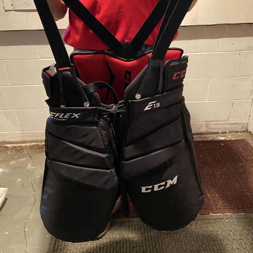 Black Senior Medium CCM Hockey Goalie Pants