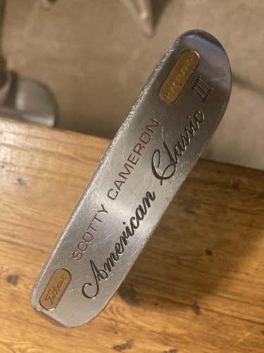 Scotty Cameron American Classic III Hvy Flange Putter Leather Grip & Headcover