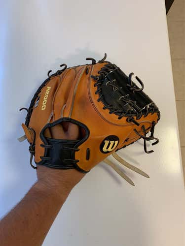 Orange High School/College Catcher's A2000 Pudge 32.5" Baseball Glove