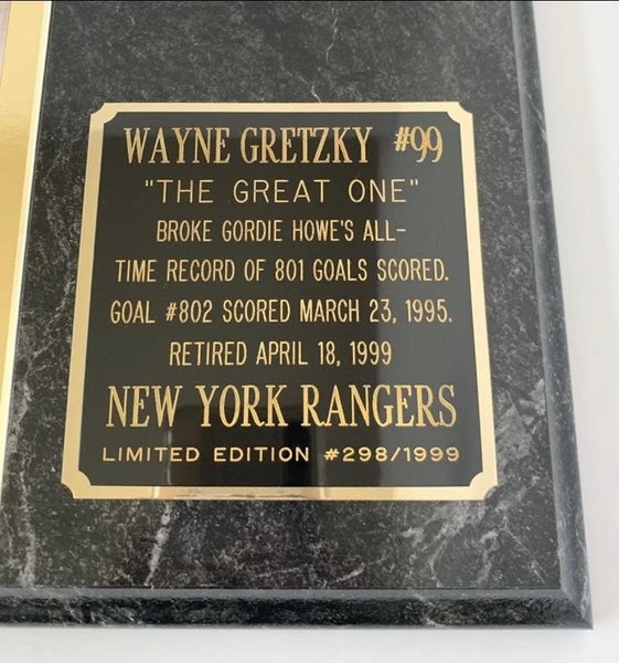 WAYNE GRETZKY 802 ALL TIME GOAL SCORER RECORD LA KINGS EDMONTON