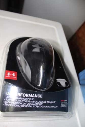 White New Adult Men's Small Under Armour jock strap and cup