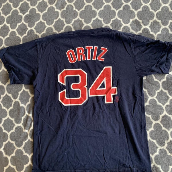 Boston Red Sox David Ortiz Big Papi Jersey Tee Men Size softball, Men's T- Shirt Regular