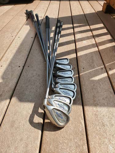 Used Men's Callaway Right Handed X-14 Iron Set 3 - SW Regular Flex Graphite Shaft