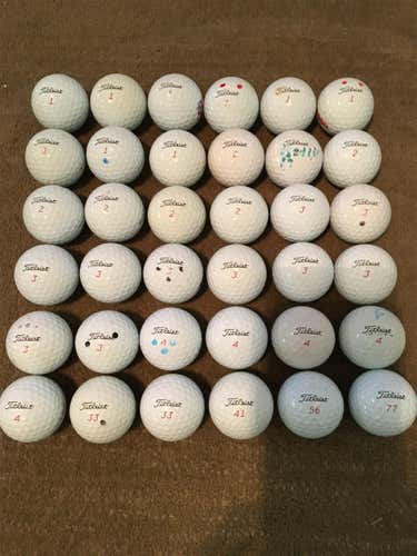 White Used Titleist Pro V1x 36 Pack (3 Dozen) Balls