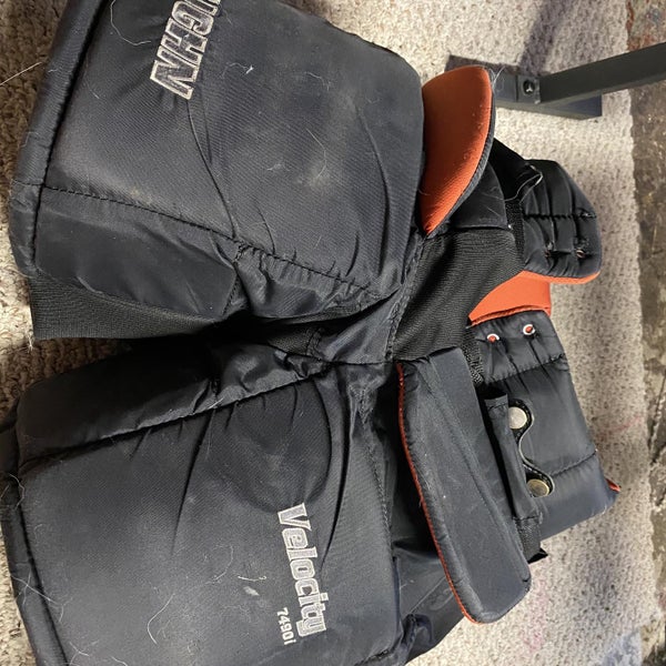 Black Senior Large Vaughn Hockey Goalie Pants