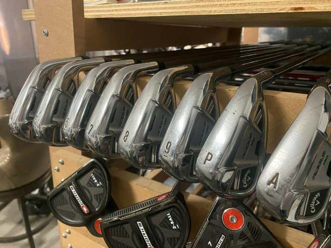 Callaway Rogue Pro Iron Set 4-A (8 Clubs) w/ Recoil F5 Stiff Flex 1402