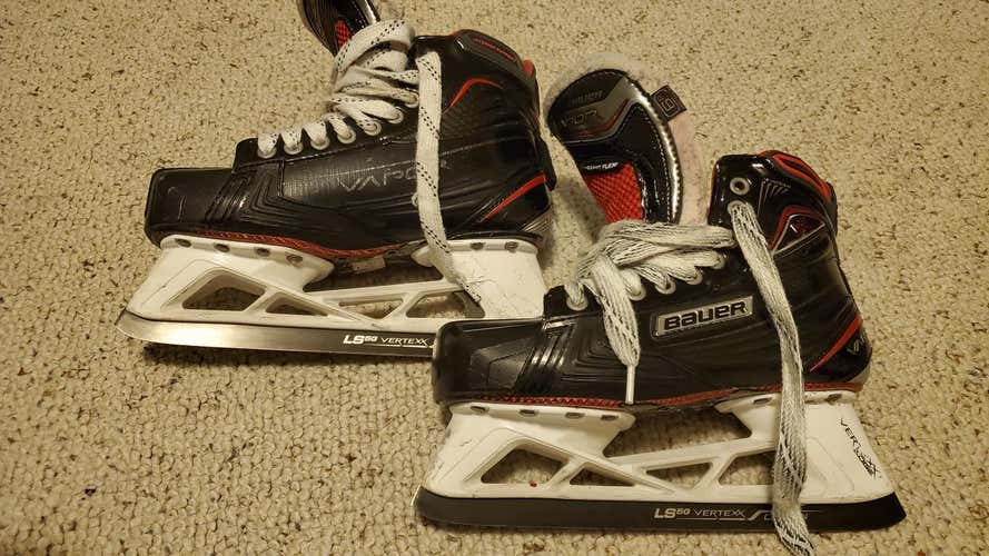 Used Senior Bauer Vapor 1X Hockey Goalie Skates Regular Width Size 6
