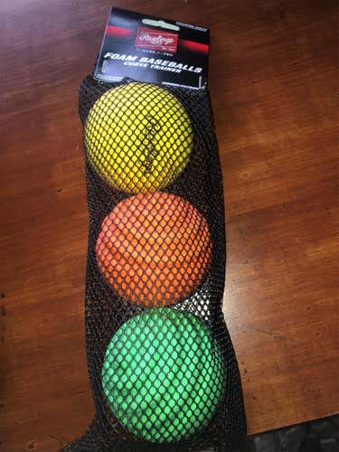 New Rawlings Foam Baseballs Curve Trainer