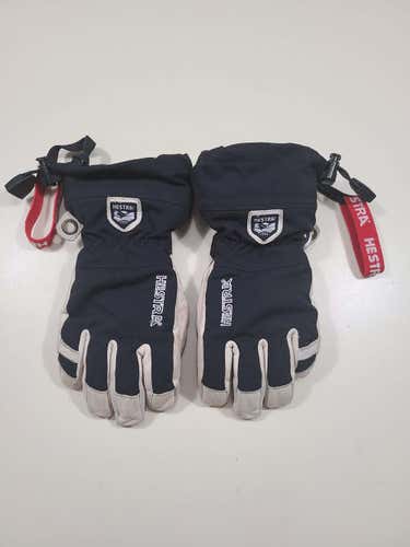 Used Youth Medium Size 5 Hestra Army Leather Heli Ski Gloves Unisex