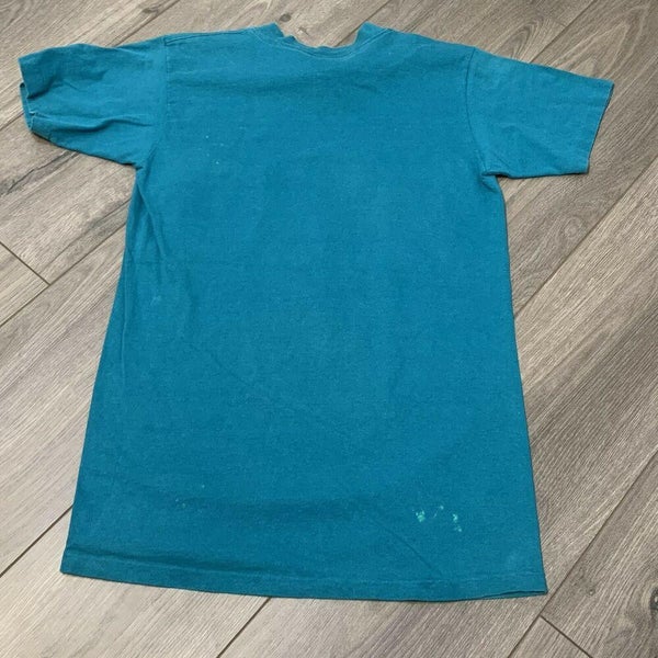 Miami Dolphins T Shirt Adult S M Blue NFL Football Vintage 90s Nutmeg