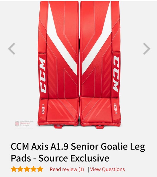 Red New Senior 35" CCM Axis A1.9 Regular Goalie Full Set