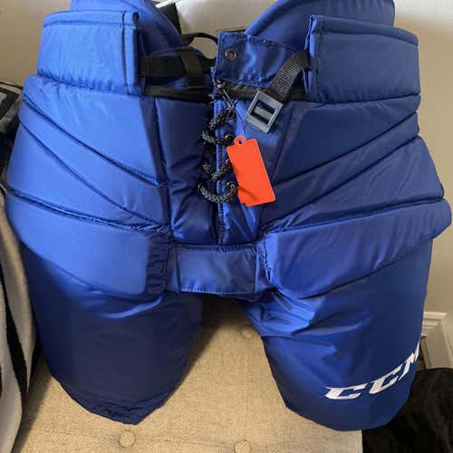 Blue Senior Large CCM HPG 14A Pro Stock Hockey Goalie Pants