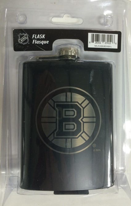 NHL Boston Bruins 8 oz. Laser Engraved Flask