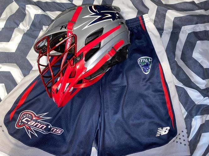 New Boston Cannons helmet & game shorts & pinnie