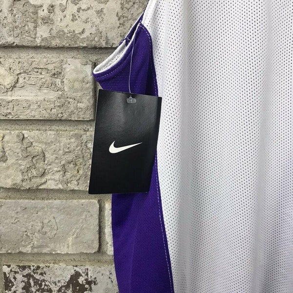 Nike Team Basketball Blank Jersey White Purple Template Dri Fit