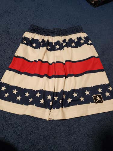 Used Youth XL Lacrosse Unlimited Stars & Stripes Shorts