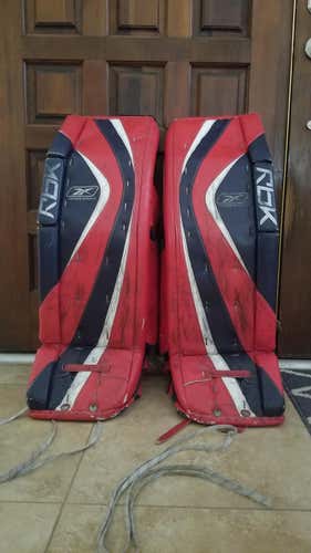 Used Senior 34" Reebok Premier serie II Goalie Leg Pads