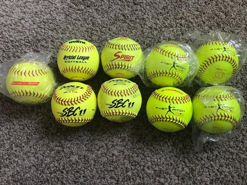 Yellow Used Other Softball 9 Pack