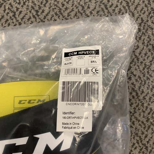 Black Senior Large CCM Vector Hockey Pants
