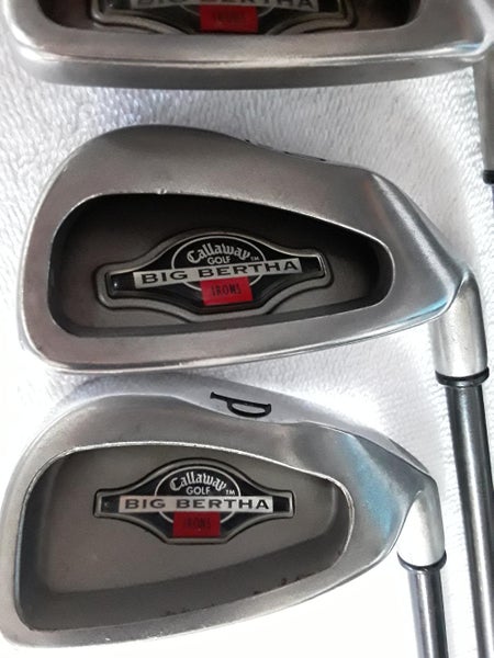 Used Men's Callaway Right Handed Big Bertha Iron Set Firm Flex Graphite Shaft