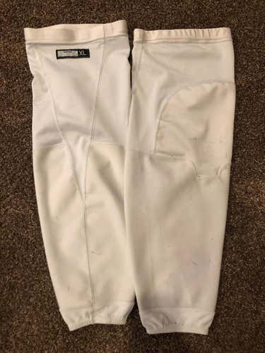 White Used Senior XL Reebok Socks Pro Stock