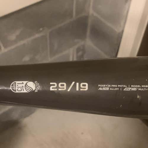 Kid Pitch (9YO-13YO) 2020 Alloy Posey28 (-10) 19 oz 29" Bat