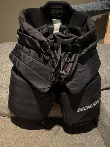Black Used Senior Large Bauer Supreme S190 Hockey Goalie Pants