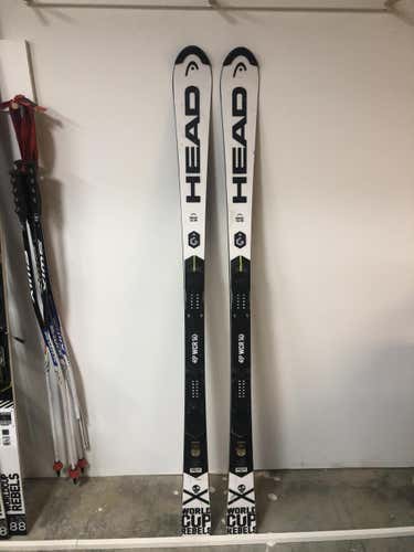 Used Women's 2015 HEAD Racing World Cup Rebels i.SL RD Skis Without Bindings Max Din 12