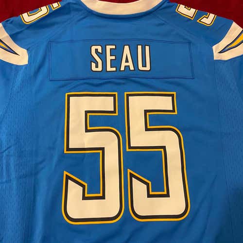 Junior Seau #55 San Diego / Los Angeles Chargers XL Blue Men's XL Nike