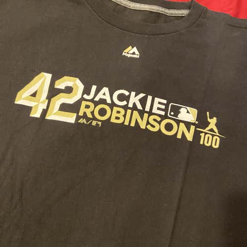 2019 Jackie Robinson Day MLB T-Shirt Blue Men's XL Majestic Shirt