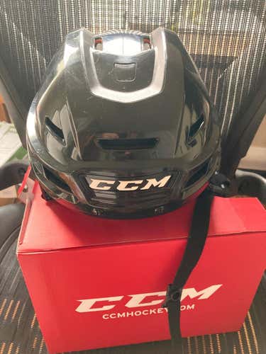 Black Used Medium CCM Tacks 710 Helmet Excellent Condition