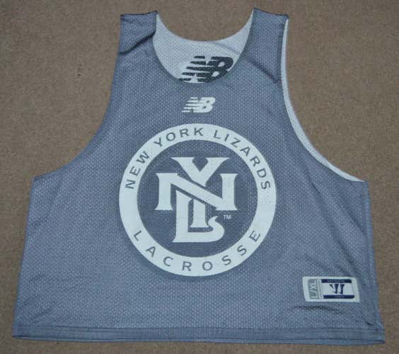 New York Lizards Game Worn Used Warrior Lacrosse Reversible Pinnie  Jersey L/XL