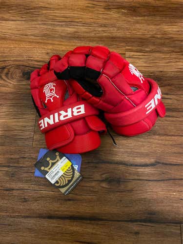 Red New Player's Brine King Superlight II 13" Lacrosse Gloves