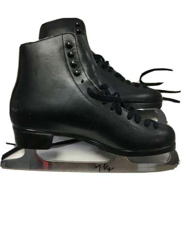 Mens Adult Size 7.5 Riedell Figure Ice Skates. Black