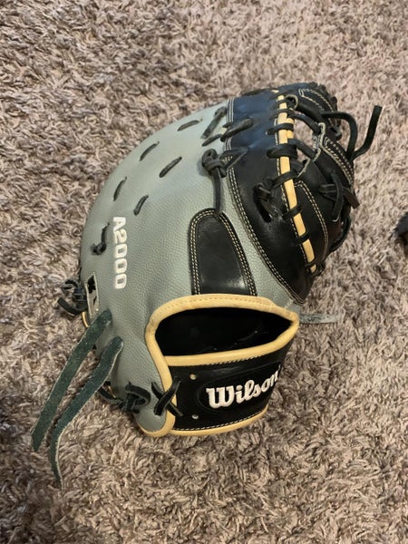 Black High School/College First Base A2000 12.5" Baseball Glove