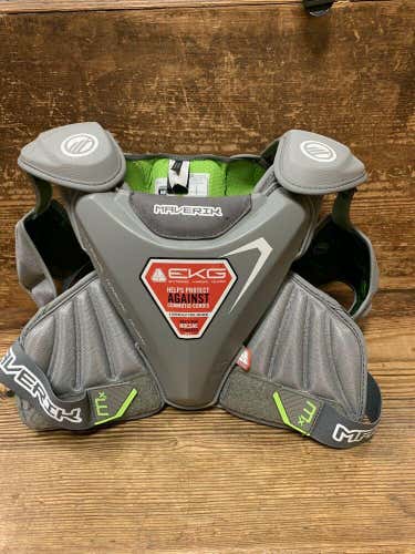 Brand New Maverick MX Lacrosse Shoulder Pads Gray Size Medium
