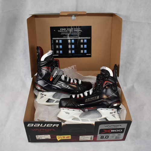 New Package Senior Bauer Vapor X800 Hockey Skates Extra Wide Width Size 8EE and 9.5EE