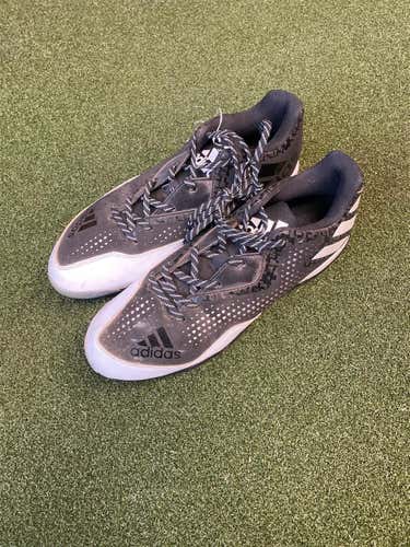 Used Size 10.5 Adidas Baseball Metal Cleats #1049