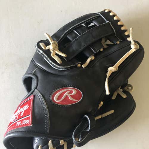 Black Kid Pitch (9YO-13YO) Infield Heart of the Hide 11.5" Baseball Glove